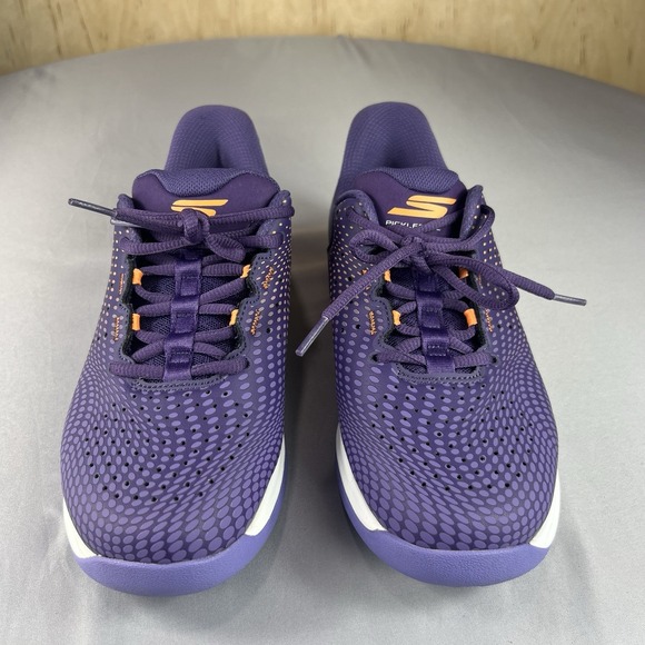 Skechers SLAM Pickleball 174201 Women's 8 Purple Orange White Sneakers Lace Up - Picture 8 of 14